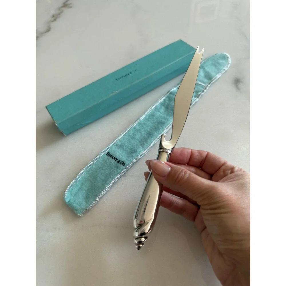 Tiffany & Co Sterling Silver Modern Shell Bar Knife Angela Cummings w/ Box